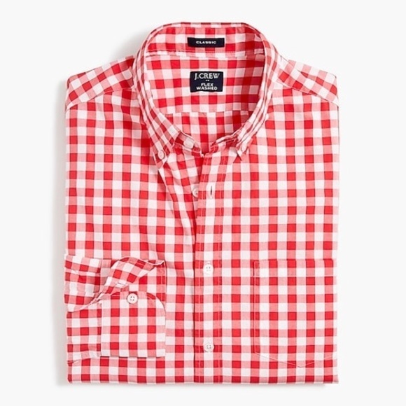 J crew Slim gingham flex casual shirt - Picture 1 of 5